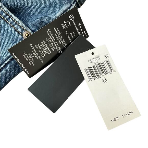 Lauren Ralph Lauren Women’s Jeans High Rise Button fly Blue Size 10 NWT - Picture 13 of 15